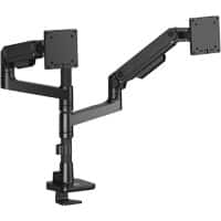 ACT Dual Monitor Arm Desk Mount Height Adjustable 12 cm x 72.5 cm x 100 cm Black