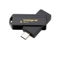 Integral Flash Drive 256 GB USB Type-C Black, Gold