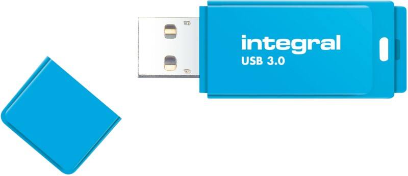 Integral Flash Drive 8 GB USB Type-A Blue, Yellow,Orange Pack of 3