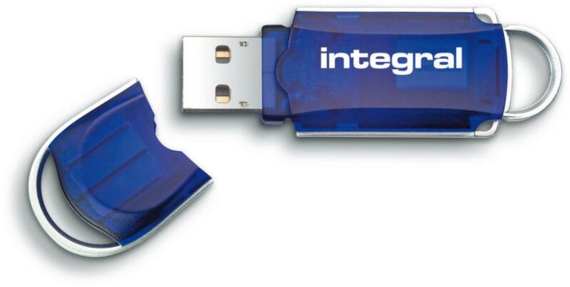 Integral Flash Drive 64 GB USB Type-A Blue, Silver Pack of 3