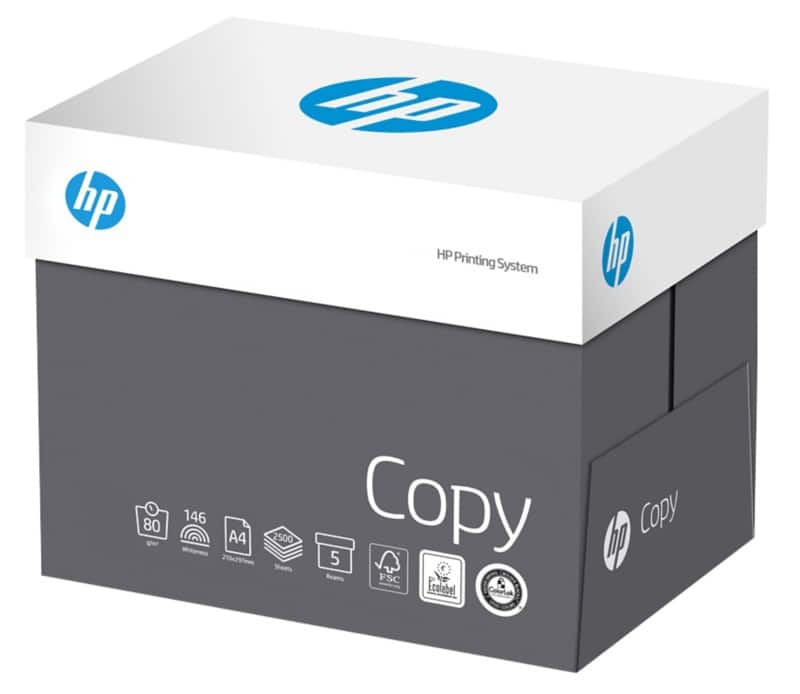 HP Copy A4 Printer Paper 80 gsm Matt White 500 Sheets Pack of 5