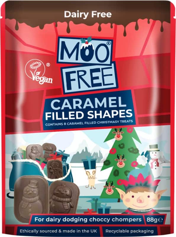Moo Free Caramel Festive Chocolate Shapes 65 g