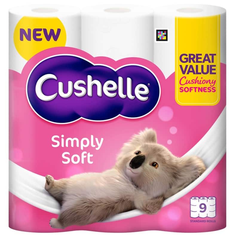 Cushelle Simply Soft Toilet Roll 2 Ply 101340 170 Sheets Pack of 9