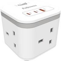 Fellowes Power Cube USB-A & USB-C 3-way 2m White