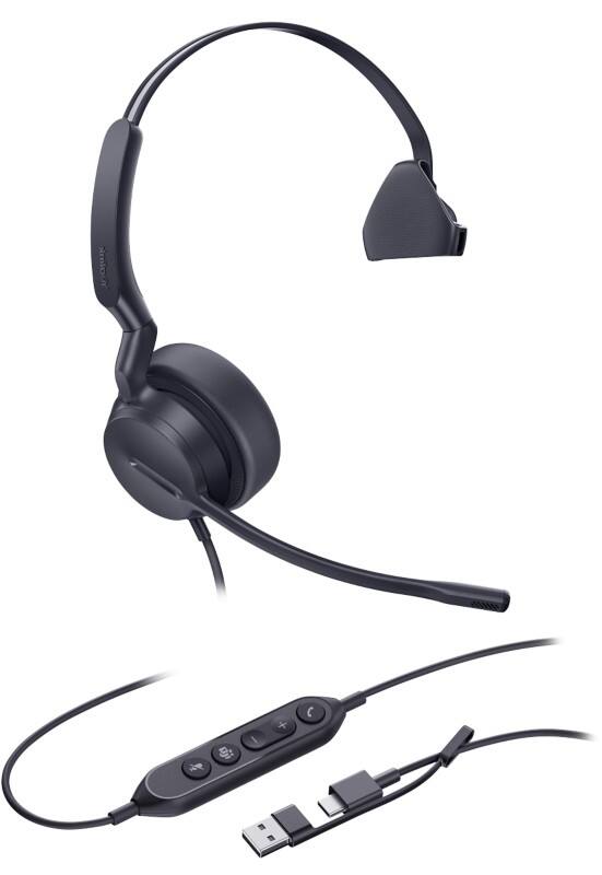 Yealink UH42 Wired Headset Teams Mono USB-C/A