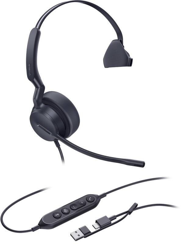 Yealink UH44 Wired Headset Teams Mono USB-C/A