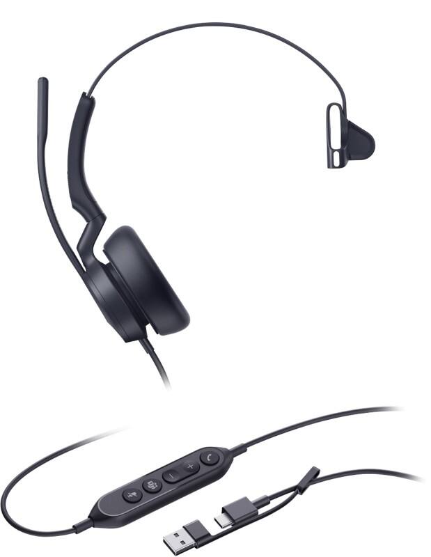 Yealink UH46 Wired Headset Teams Mono USB-C/A