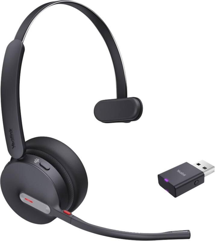 Yealink WH64 Hybrid Wireless Headset Teams DECT/Bluetooth Mono USB-A DECT Dongle