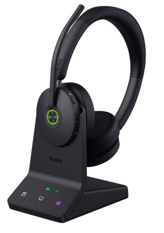 Yealink WH68 ANC Wireless Headset teams with Stand DECT/Bluetooth Stereo - USB-C/A
