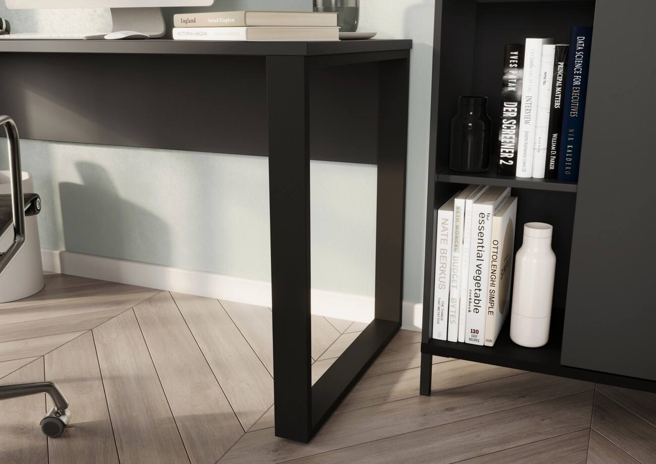 Germania Rovigo Desk Rectangular Graphite 600 mm (D) x 740 mm (H) Cardboard Metal