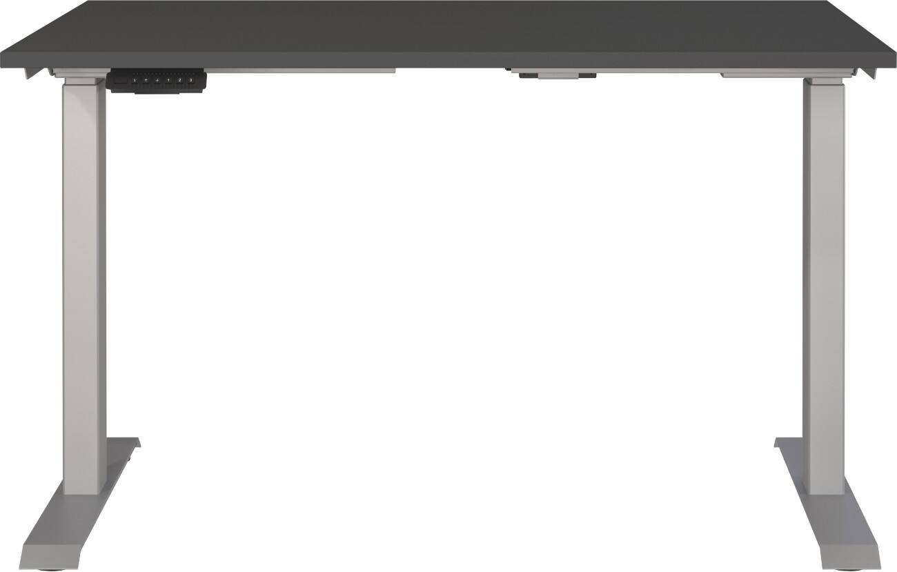 Germania Electronically Height Adjustable Sit Stand Desk Rectangular Graphite T-Foot 1,200 (W) x 800 (D) x 1,200 (H) mm Cardboard Metal