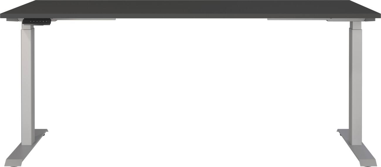 Germania Electronically Height Adjustable Sit Stand Desk Rectangular Graphite T-Foot 1,800 (W) x 800 (D) x 1,200 (H) mm Cardboard Metal