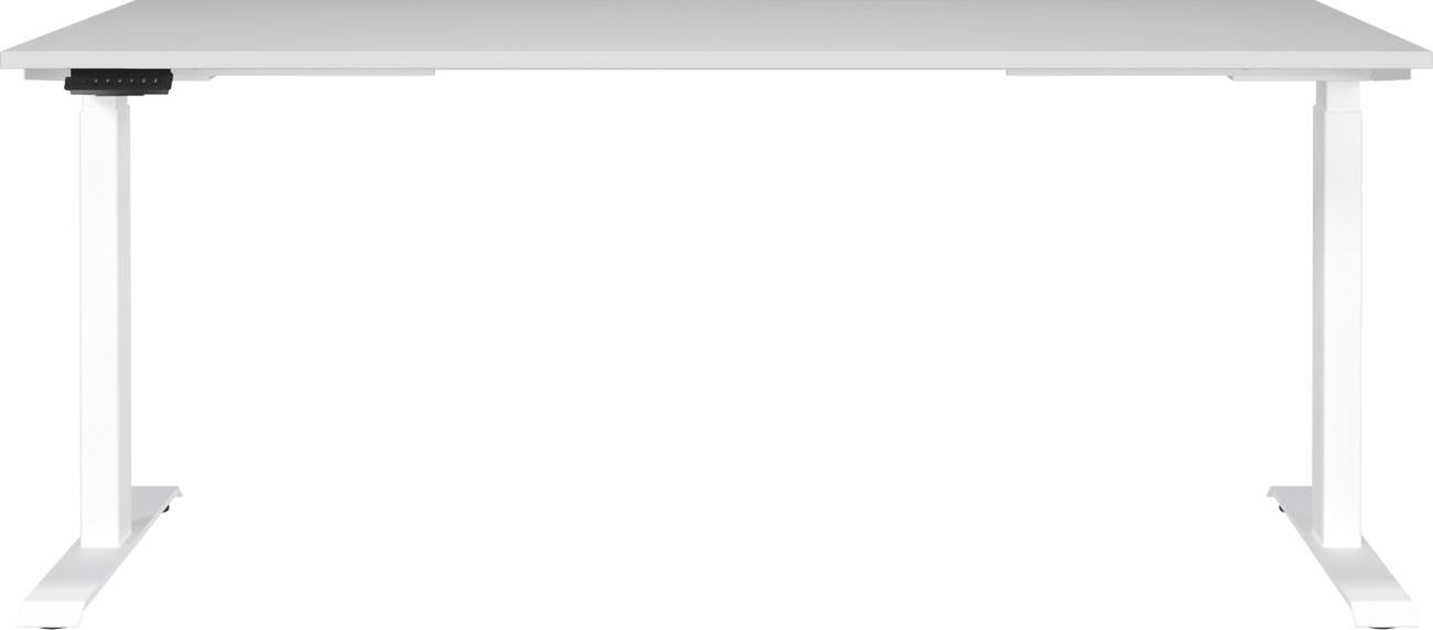 Germania Electronically Height Adjustable Sit Stand Desk Rectangular Lightgrey T-Foot 1,800 (W) x 800 (D) x 1,200 (H) mm Cardboard Metal