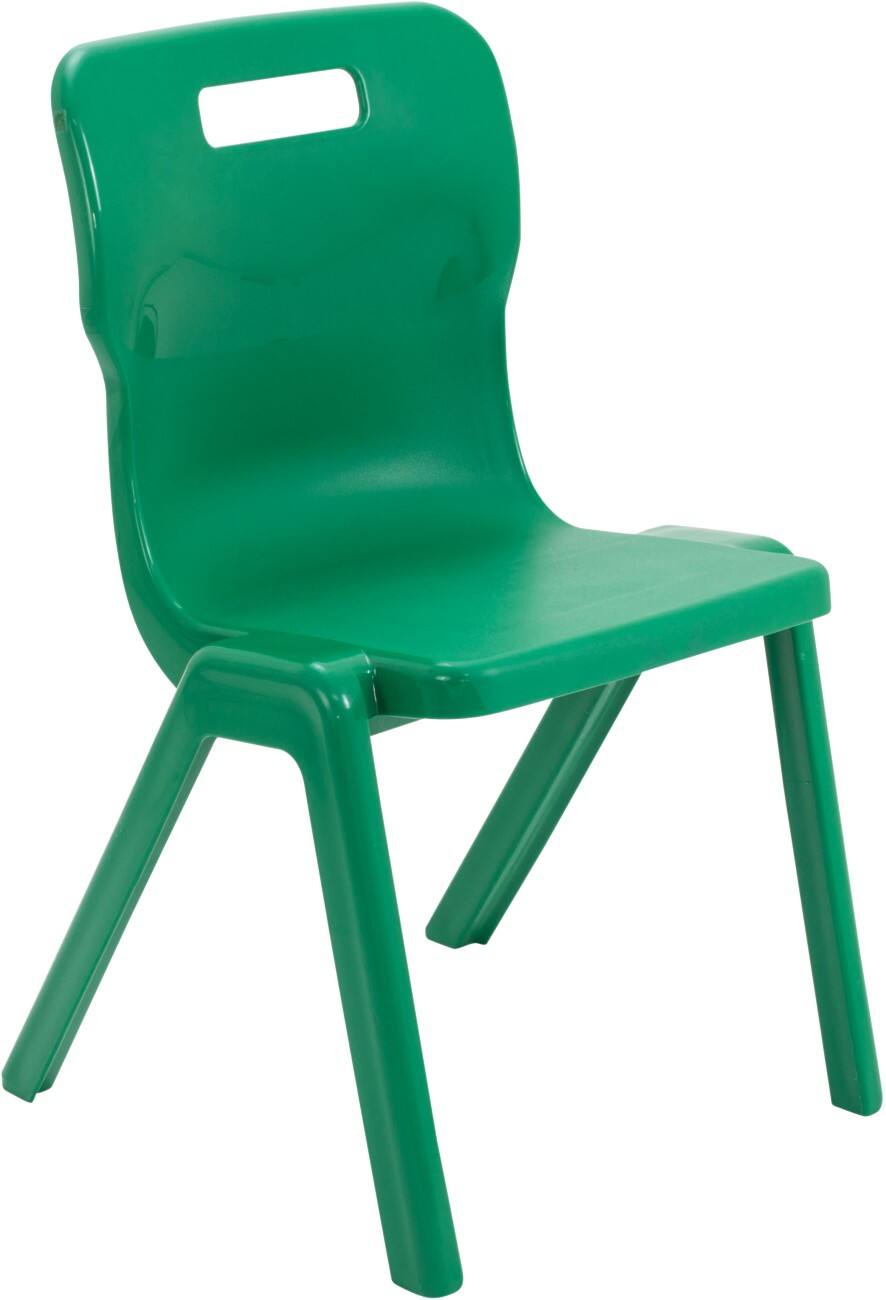 TITAN ONE-PIECE Chair Plastic Without armrest Green T5-GN 470 x 500 x 115 mm 11-14 years