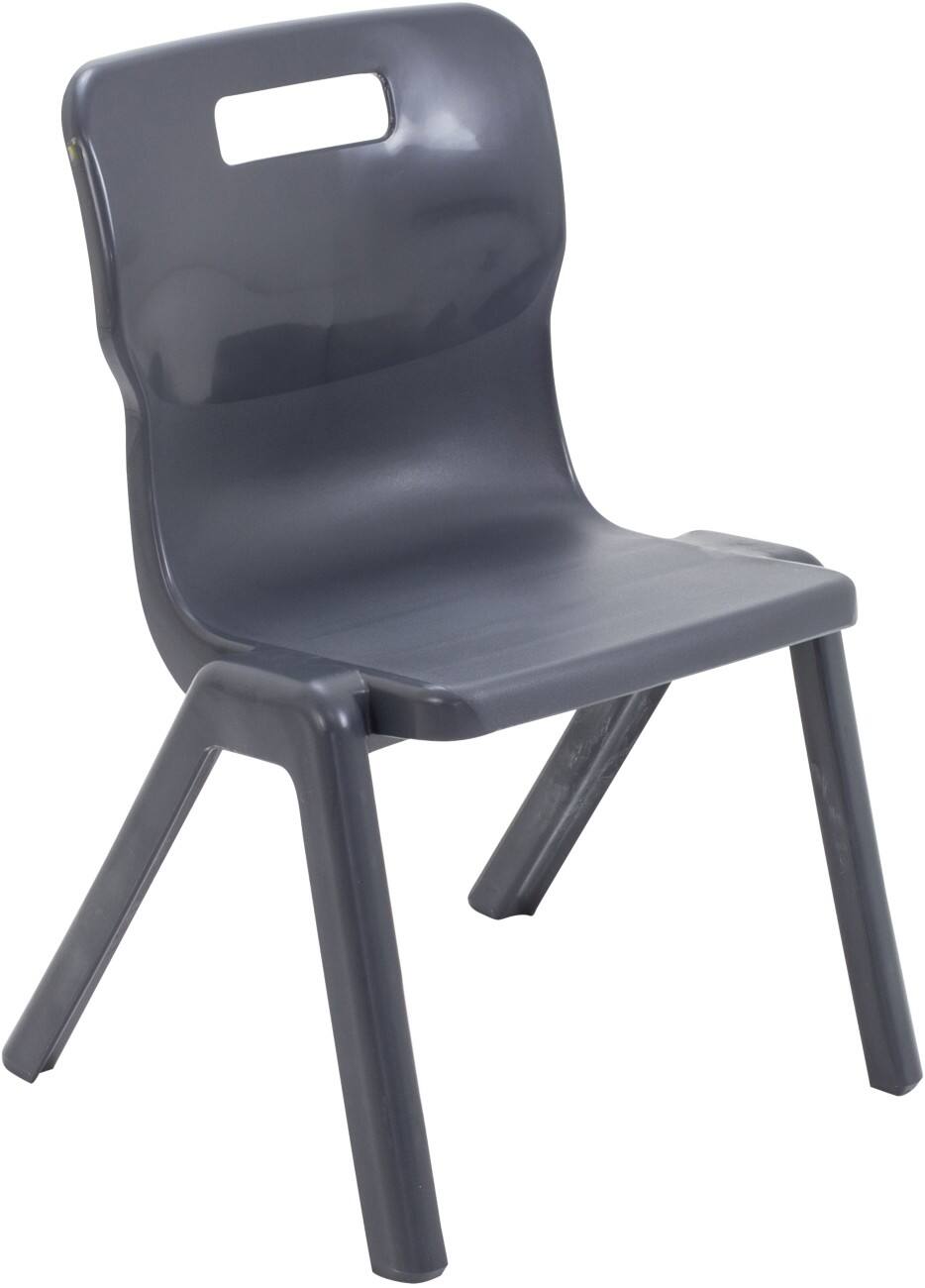 TITAN ONE-PIECE Chair Plastic Without armrest Charcoal T3-C 430 x 420 x 107 mm 6-8 years