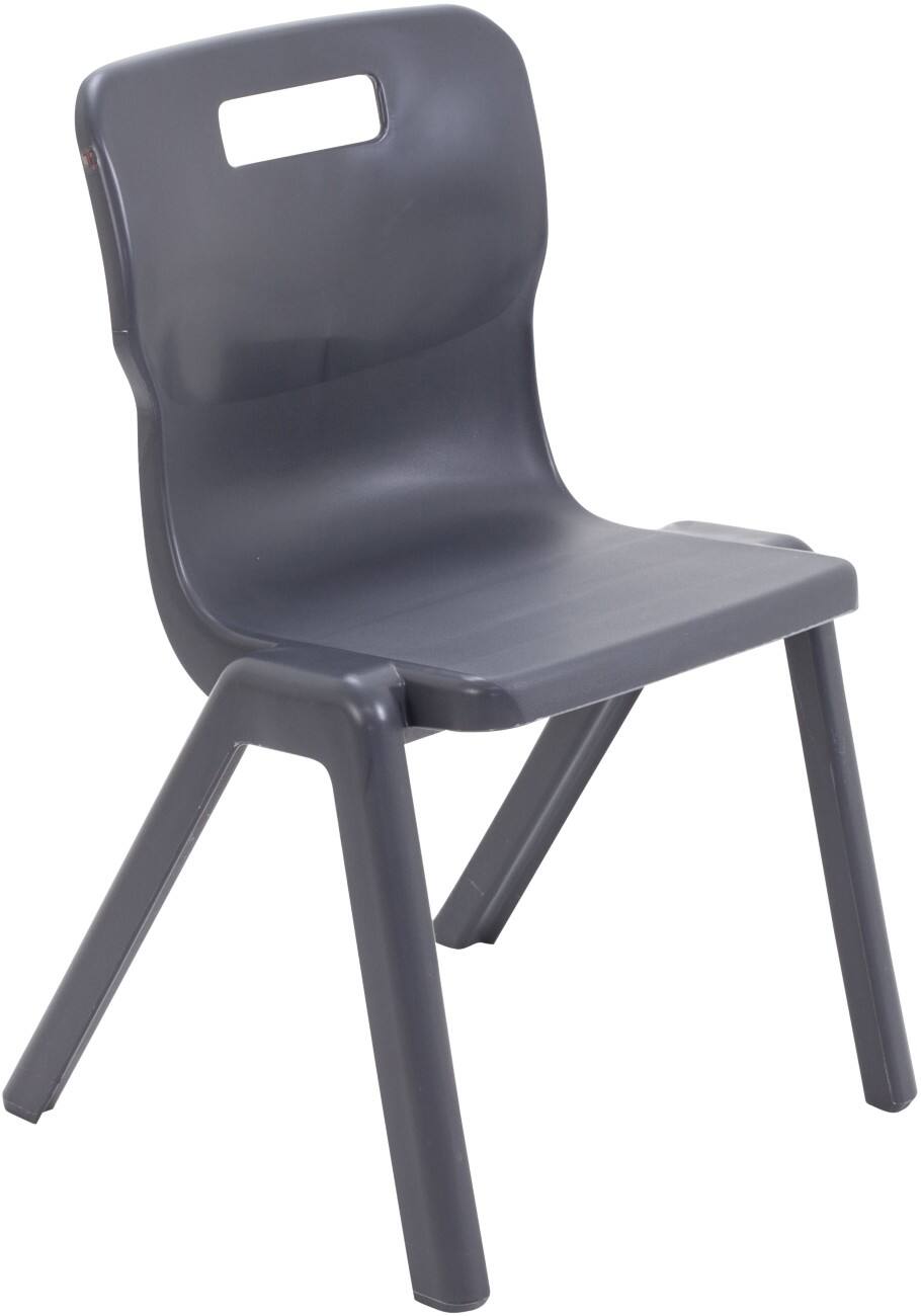 TITAN ONE-PIECE Chair Plastic Without armrest Charcoal T4-C 430 x 430 x 107 mm 8-11 years