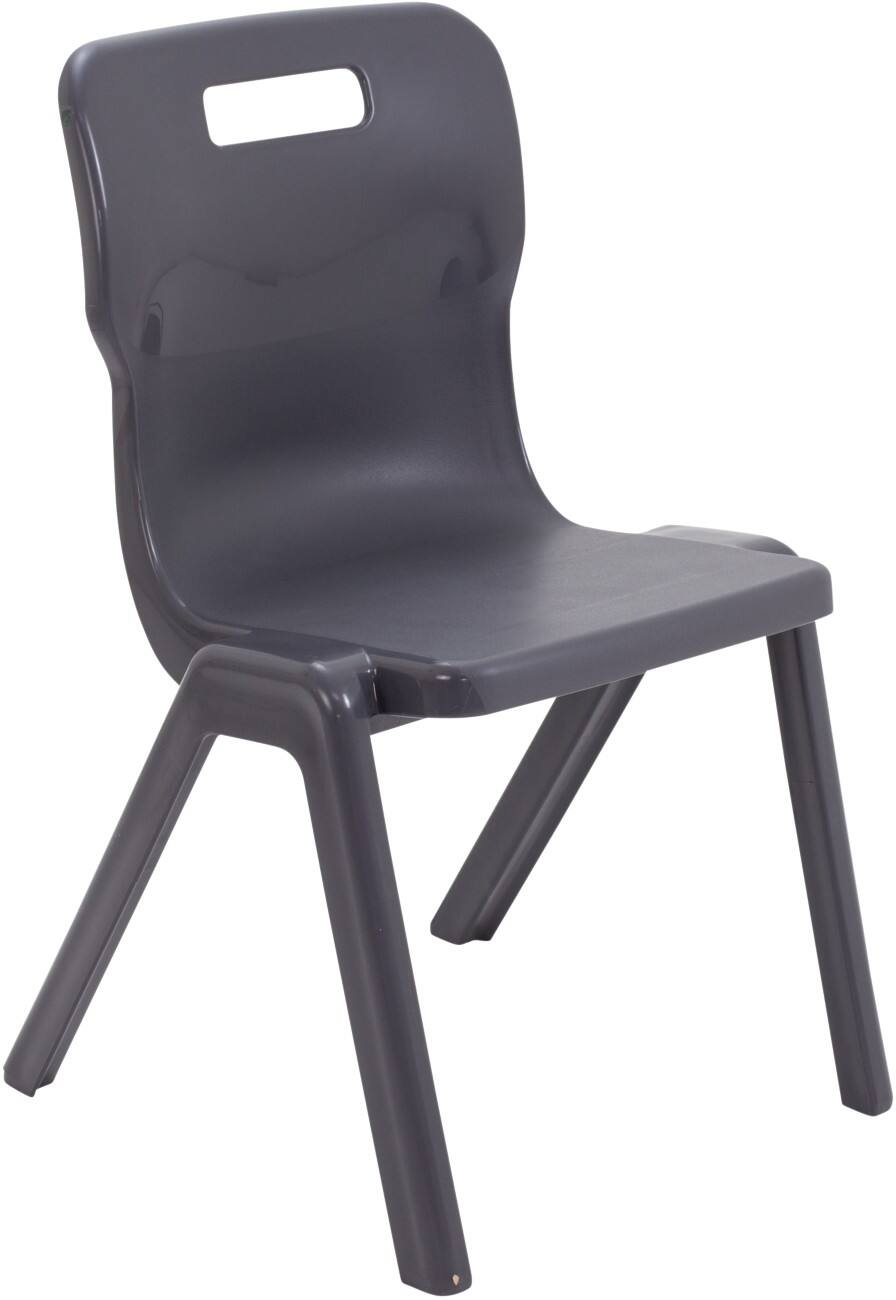 TITAN ONE-PIECE Chair Plastic Without armrest Charcoal T5-C 470 x 500 x 115 mm 11-14 years