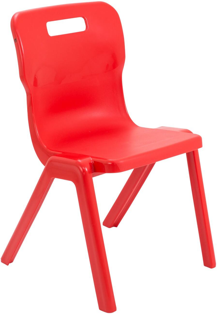 TITAN ONE-PIECE Chair Plastic Without armrest Red T5-R 470 x 500 x 115 mm 11-14 years