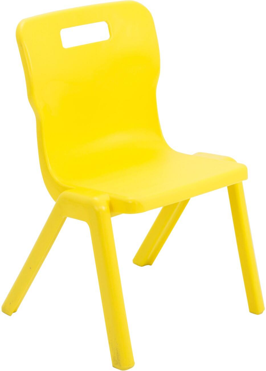 TITAN ONE-PIECE Chair Plastic Without armrest Yellow T3-Y 430 x 420 x 107 mm 6-8 years