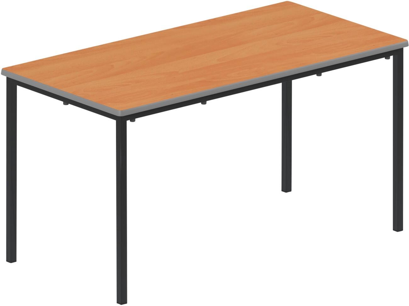 TITAN Rectangular Table MDF (Medium-Density Fibreboard) Brown Black 1,200 x 600 x 640 mm 8-11 years