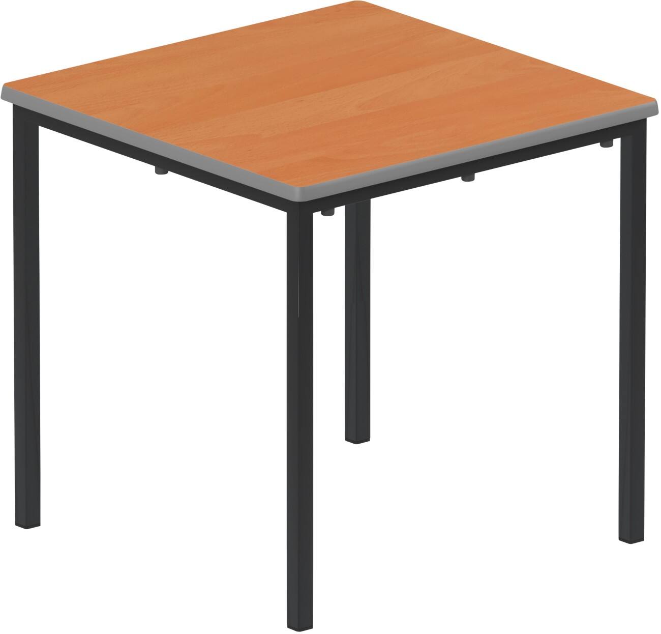 TITAN Square Table MDF (Medium-Density Fibreboard) Brown Black 600 x 600 x 590 mm 6-8 years