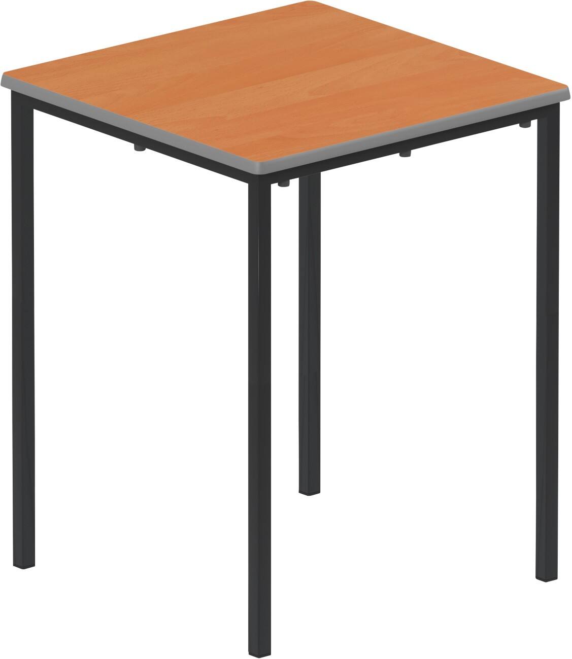 TITAN Square Table MDF (Medium-Density Fibreboard) Brown Black 600 x 600 x 760 mm 14+ years