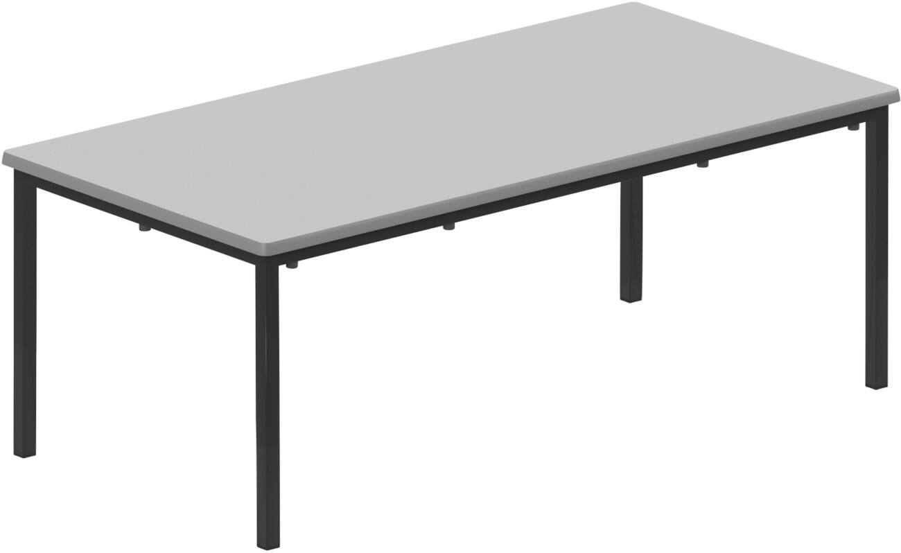 TITAN Rectangular Table MDF (Medium-Density Fibreboard) Grey Black 1,200 x 600 x 460 mm 3-4 years