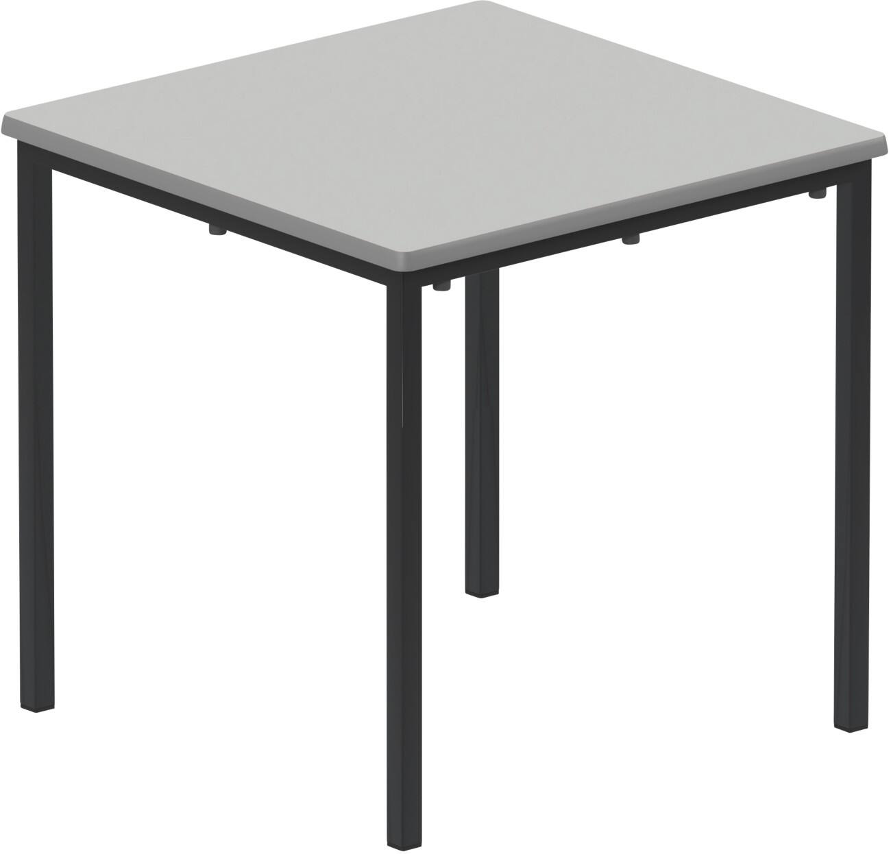 TITAN Square Table MDF (Medium-Density Fibreboard) Grey Black 600 x 600 x 590 mm 6-8 years