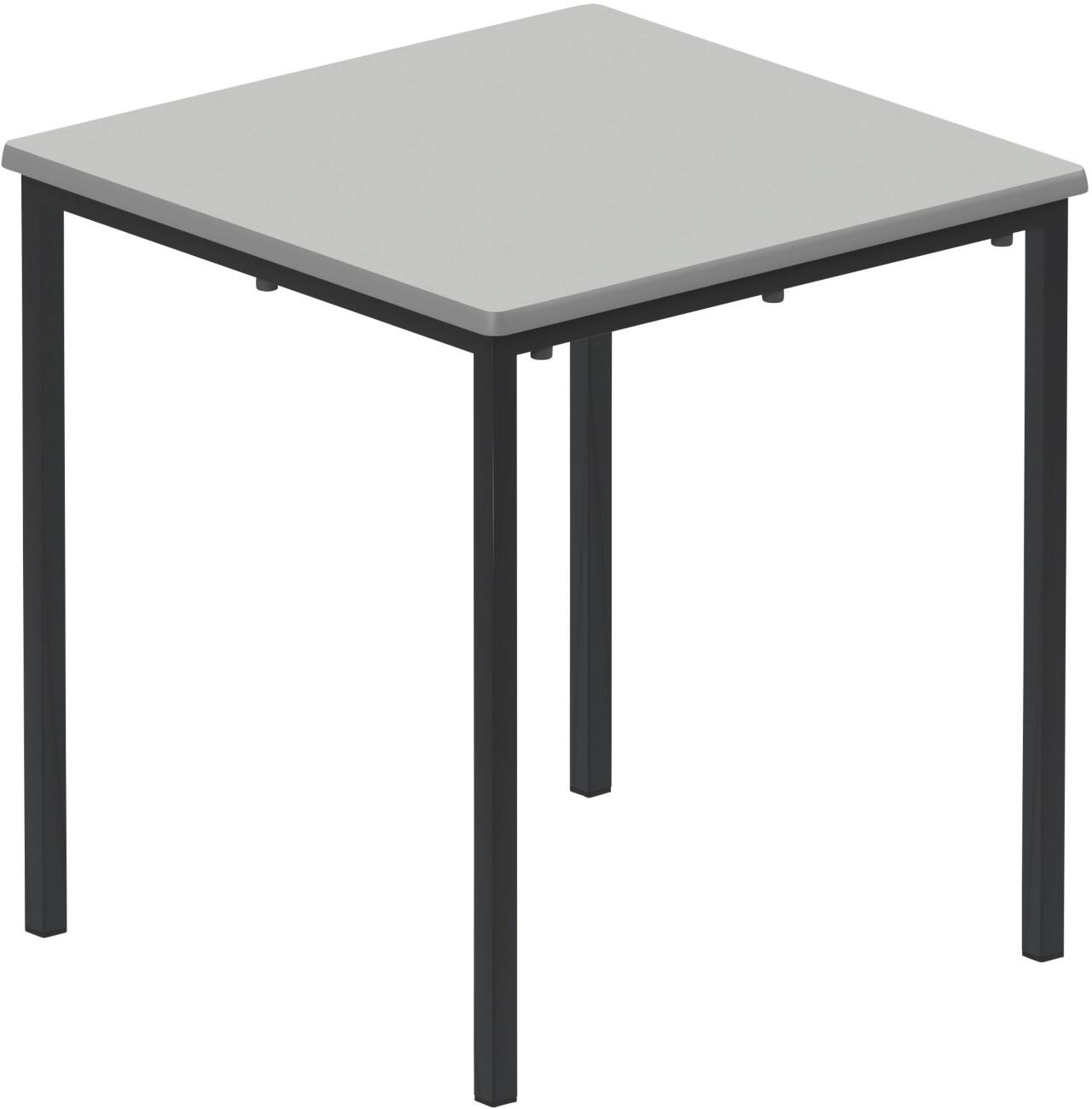 TITAN Square Table MDF (Medium-Density Fibreboard) Grey Black 600 x 600 x 640 mm 8-11 years