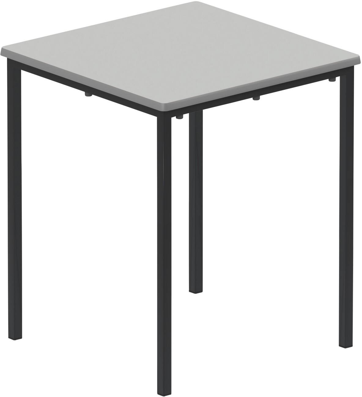 TITAN Square Table MDF (Medium-Density Fibreboard) Grey Black 600 x 600 x 710 mm 11-14 years