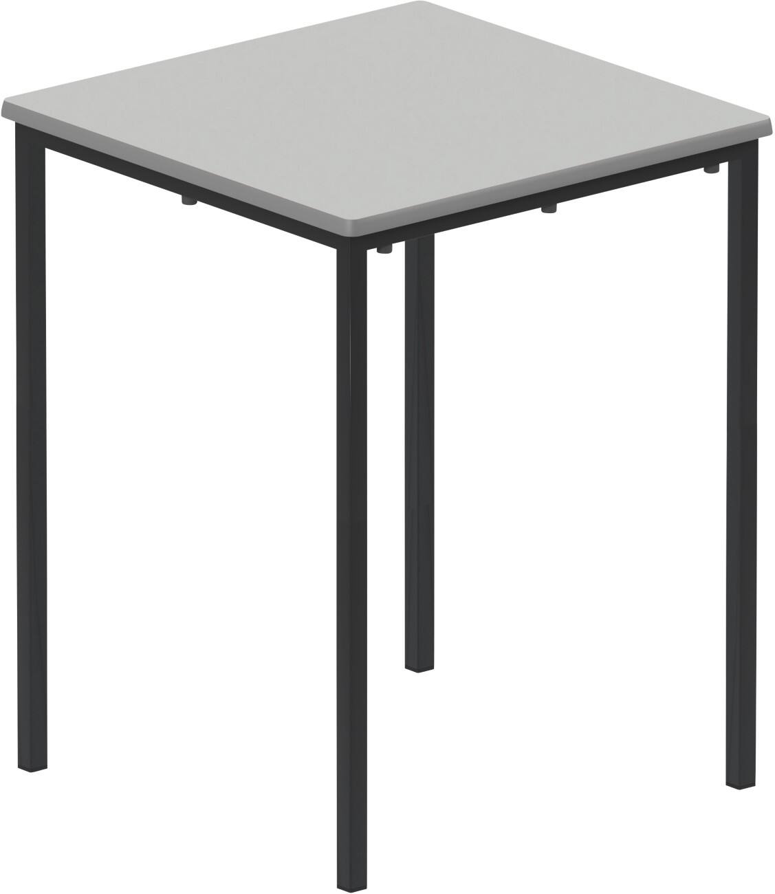 TITAN Square Table MDF (Medium-Density Fibreboard) Grey Black 600 x 600 x 760 mm 14+ years