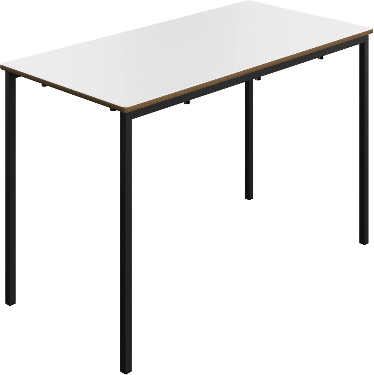 TITAN Rectangular Table MDF (Medium-Density Fibreboard) White Black 1,200 x 600 x 760 mm 14+ years
