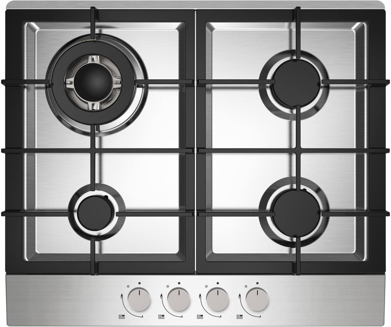 Statesman 60cm 4 Zone Gas Hob Stainless Steel