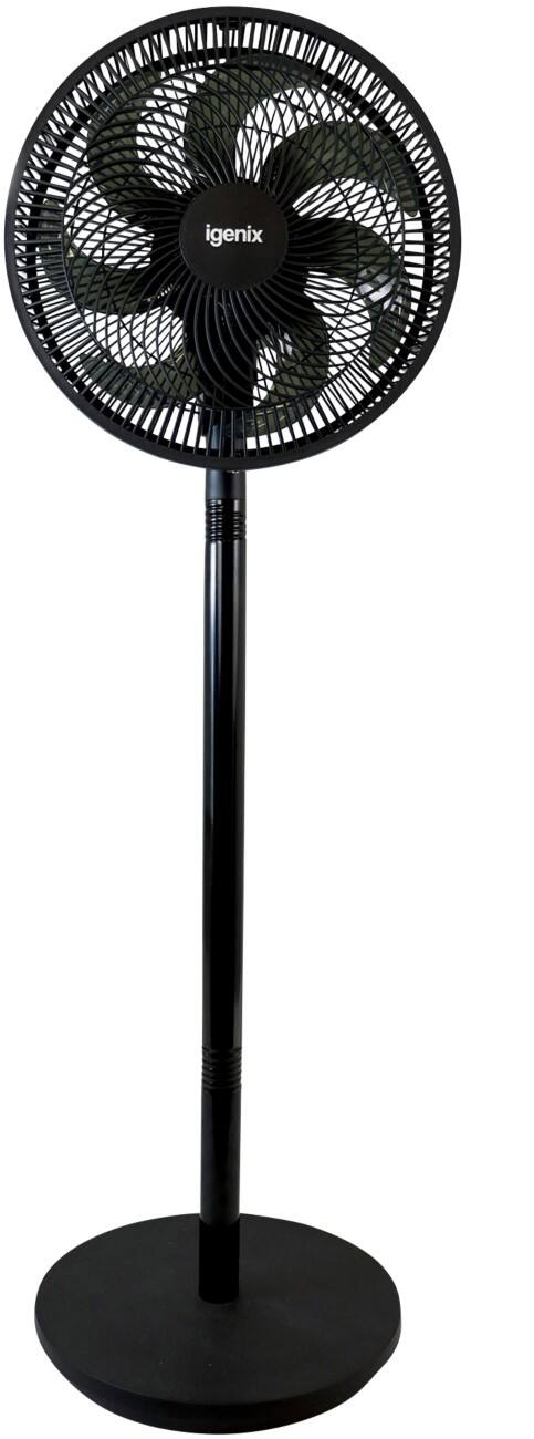 Igenix Height Adjustable Fan Main 3 113 cm Black IGFP012B 30.48 cm