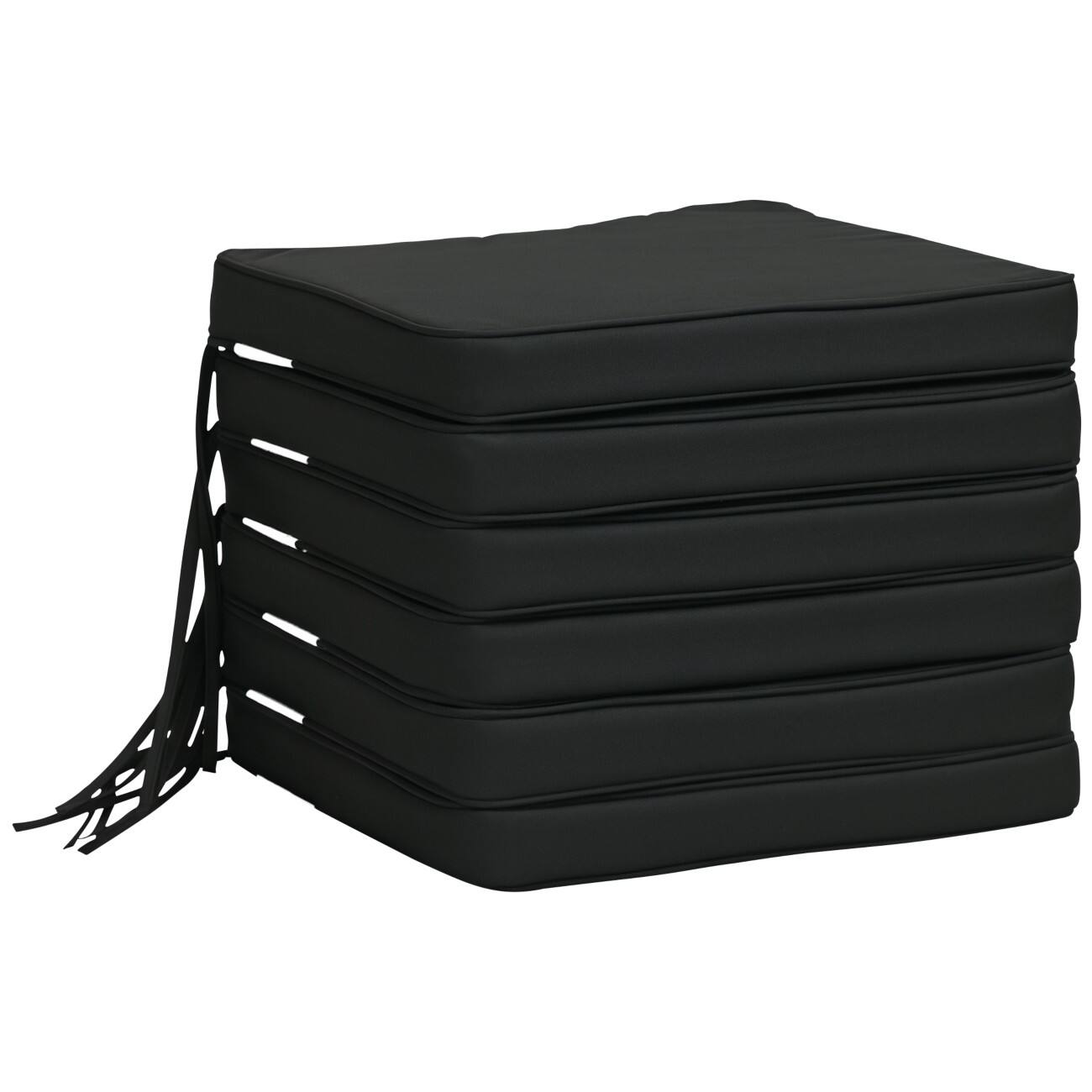 OutSunny Seat Cushion Black 84B-307V70BK 6 Pieces
