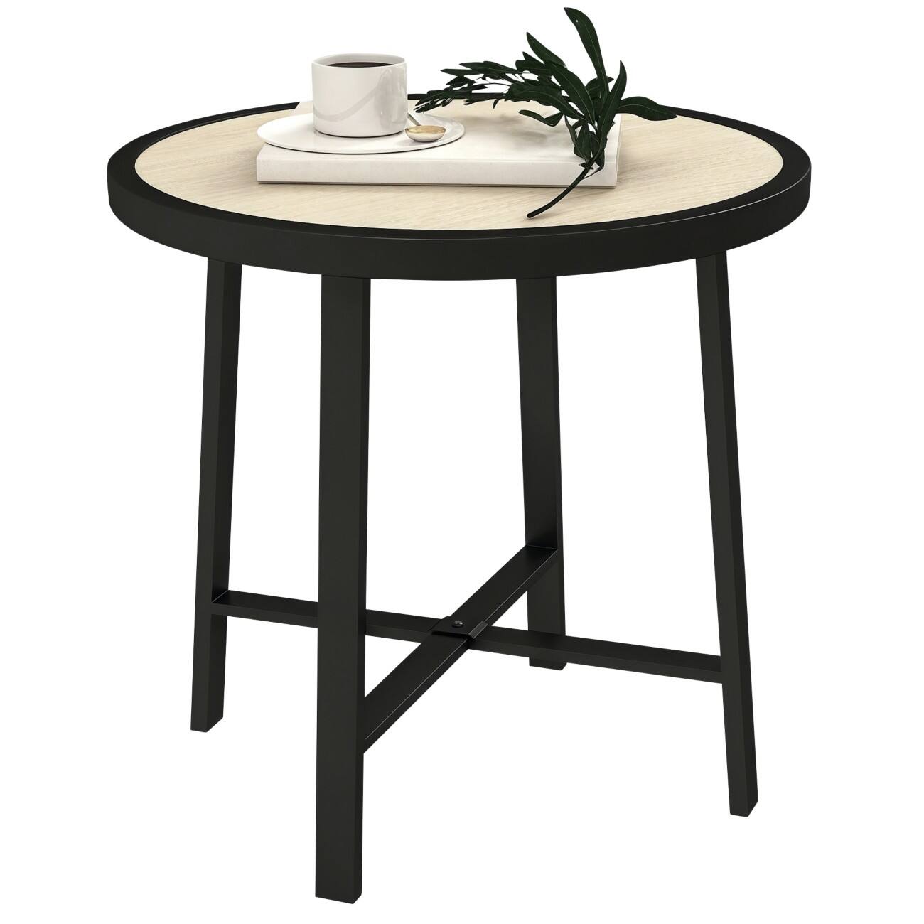 OutSunny End Table Metal, SPC 505 x 505 x 460 mm