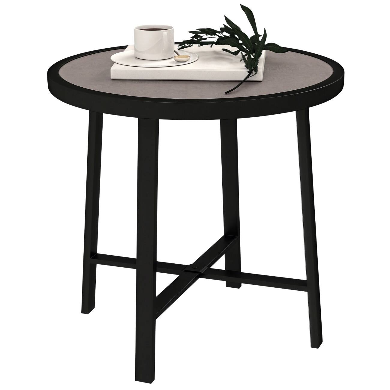 OutSunny End Table Metal, SPC 505 x 505 x 460 mm