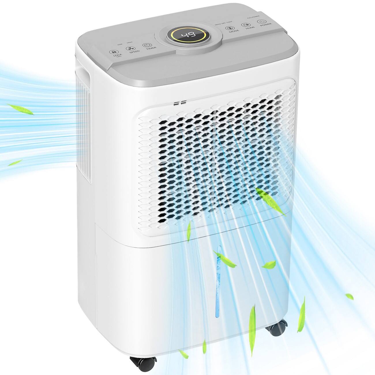 HOMCOM Dehumidifier with Humidity Light 12 L White 821-032V70WT