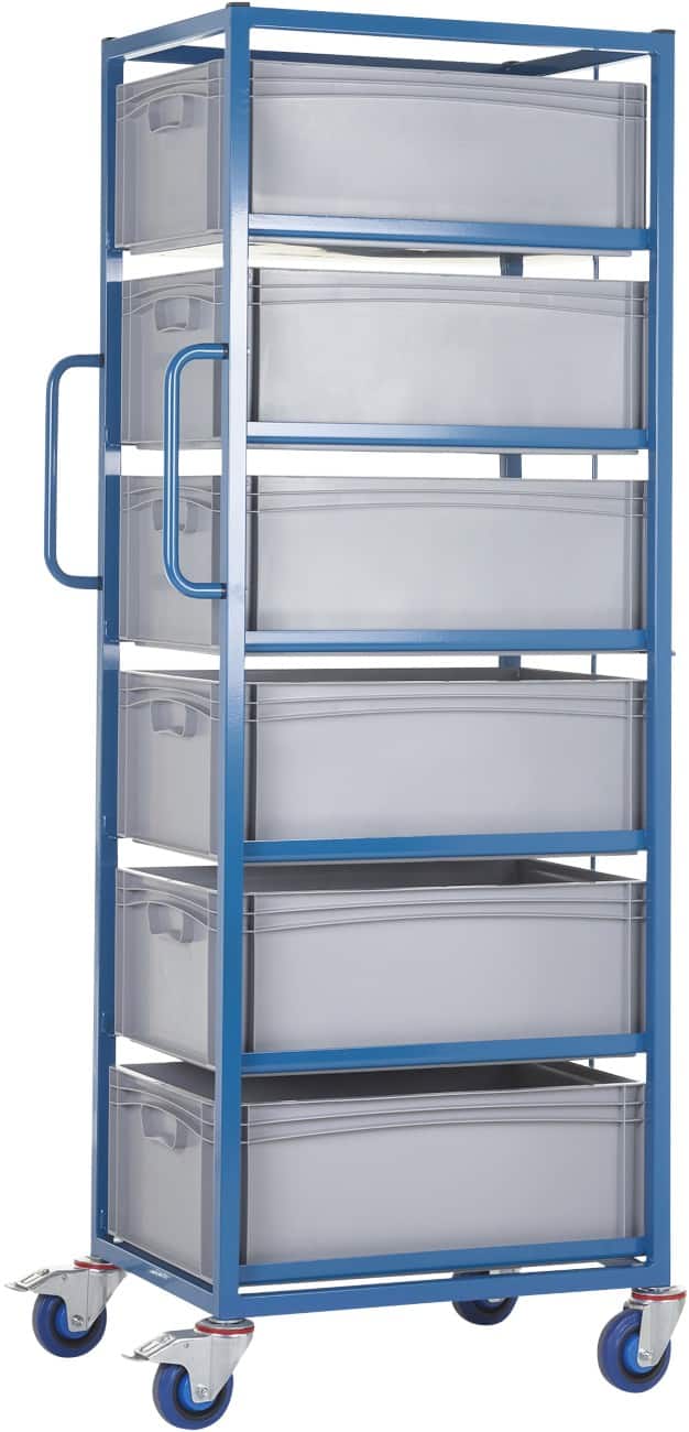 GPC Service Trolley Steel 60 x 61 x 168 cm Blue