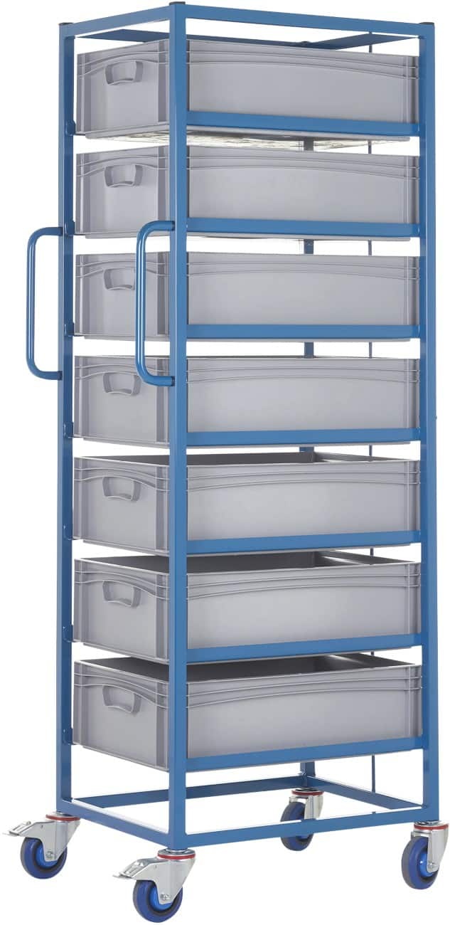 GPC Service Trolley Steel 60 x 61 x 168 cm Blue