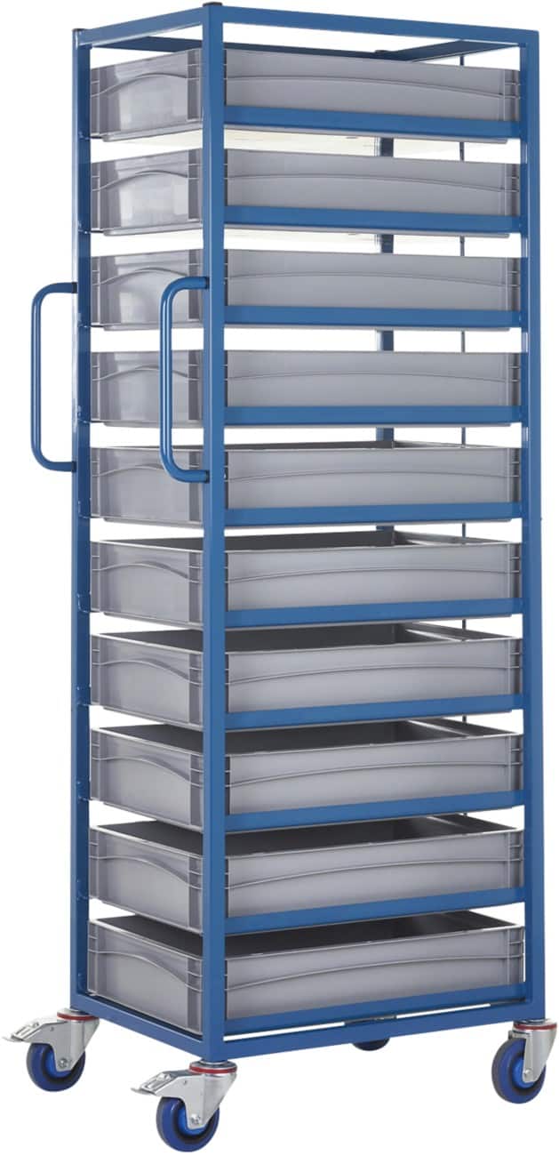 GPC Service Trolley Steel 60 x 61 x 168 cm Blue