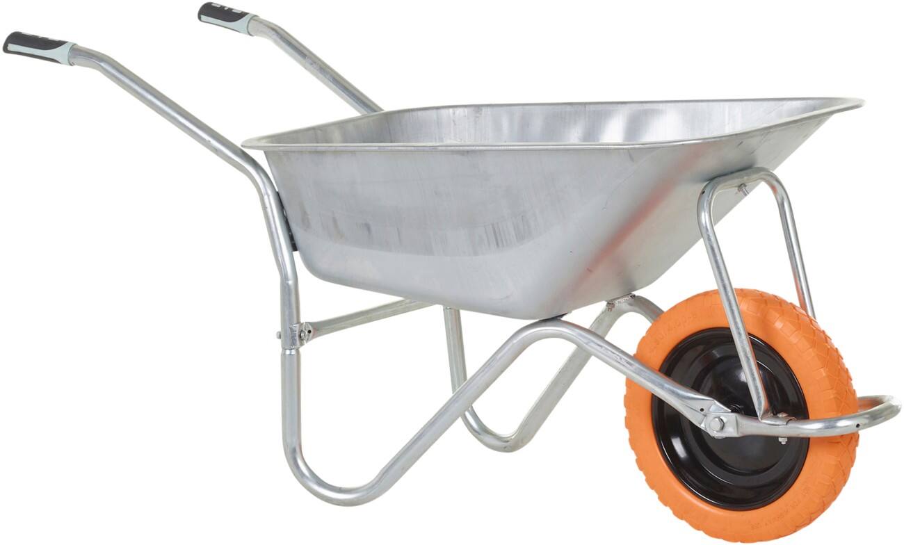 OLYMPUS Wheelbarrow Steel 59 x 130 x 66 cm Silver