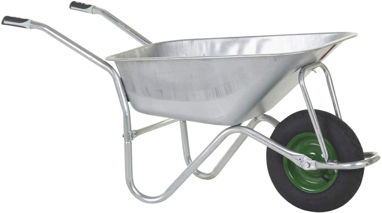 OLYMPUS Wheelbarrow Steel 59 x 130 x 66 cm Silver