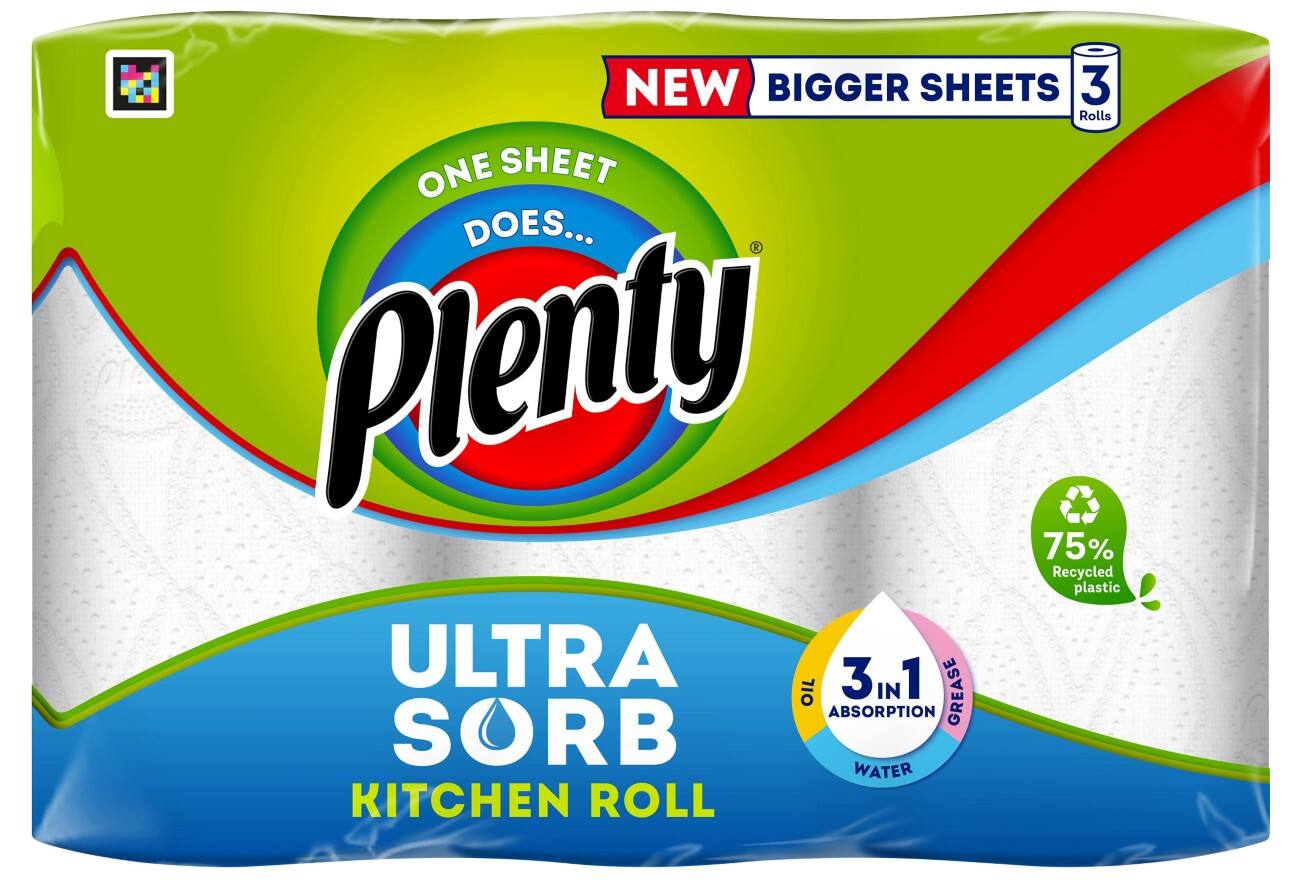 Plenty Kitchen Roll 2 Ply 102110 3 Pieces