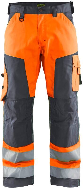 BLÅKLÄDER Trousers 15661811 Cotton, PL (Polyester) Orange, Mid Grey Size 51S