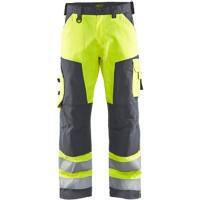 BLÅKLÄDER Trousers 15661811 Cotton, PL (Polyester) Yellow, Mid Grey Size 33R