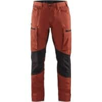 BLÅKLÄDER Trousers 14591845 Cotton, PL (Polyester) Black, Burnt Red Size 33R