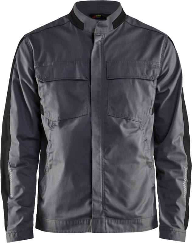 BLÅKLÄDER Jacket 44441832 Cotton, Elastolefin, PL (Polyester) Mid Grey, Black Size XS
