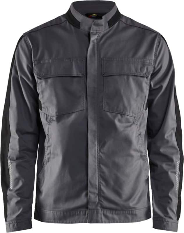 BLÅKLÄDER Jacket 44441832 Cotton, Elastolefin, PL (Polyester) Mid Grey, Black Size XXXL