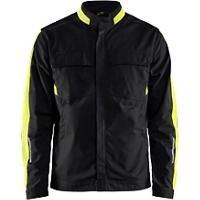 BLÅKLÄDER Jacket 44441832 Cotton, Elastolefin, PL (Polyester) Black, Yellow Size XS